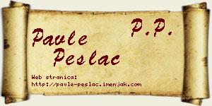 Pavle Peslać vizit kartica